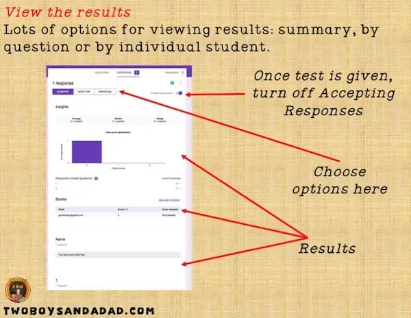 View the results